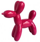 Tirelire chien - style ballons de baudruche - rose