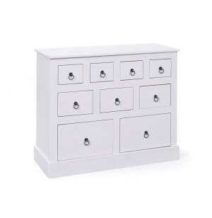 Commode - 9 tiroirs - blanc