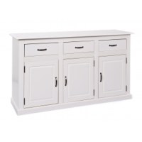 Bahut - 3 portes 3 tiroirs - blanc