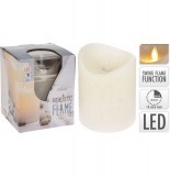 Bougie flamme led - 7.5 x 10 cm - ivoire