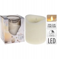 Bougie flamme led - 10 x 12 cm - ivoire