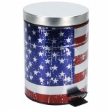 Poubelle à pédale etats-unis - 5l - métal
