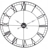 Horloge murale style gare - d 88 cm - noir