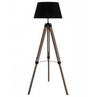 Lampadaire - avec trépied - noir