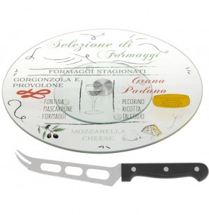 Plateau de fromage et son couteau - verre