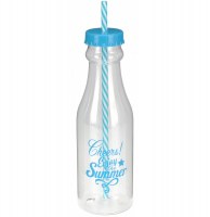 Bouteille et sa paille - 650 ml - 3 coloris