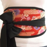 Ceinture japonaise style obi réversible