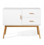 Commode - 2 tiroirs 1 portes - blanc