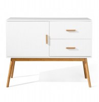 Commode - 2 tiroirs 1 portes - blanc