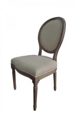 Chaise vintage en bois et rembourré