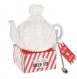 Théière avec deux accessoires - blanc - coffret cadeau