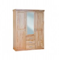 Armoire - 3 portes avec miroir - acacia