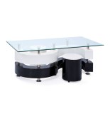 Table basse - blanc et noir
