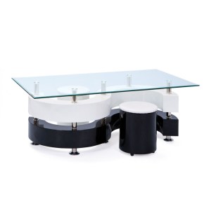 Table basse - blanc et noir