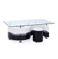 Table basse - blanc et noir