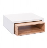 Table basse - blanc et acacia