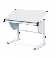 Bureau - métal laqué - blanc