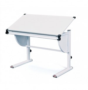 Bureau - métal laqué - blanc