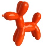Tirelire chien - style ballons de baudruche - orange