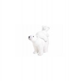 Figurine ours polaire avec bébé - blanc - décoration de no Ğl