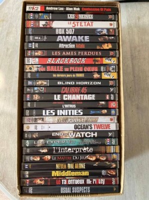 Lots de dvd d'occasion ( cartons de 25 )