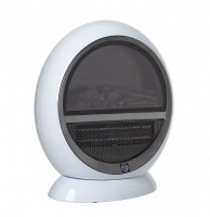 Radiateur électrique effet feu de bois - argent