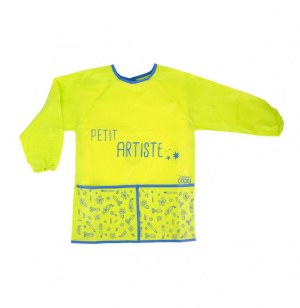 Tablier pour enfant à manches longues plastifié - vert