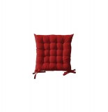 Galette de chaise matelassée - lot de 4 - 40 x 40 cm - rouge