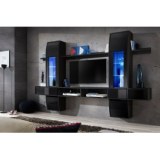 Ensemble tv - noir mat - 2 portes