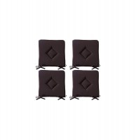 Galette de chaise - lot de 4 - 40 x 40 cm - marron