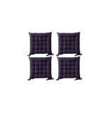 Galette de chaise matelassée - lot de 4 - 40 x 40 cm - violet
