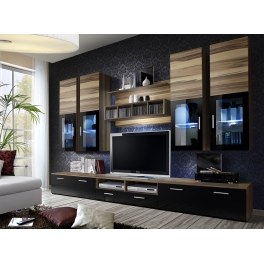 Ensemble tv - 3 éléments - acacia foncé