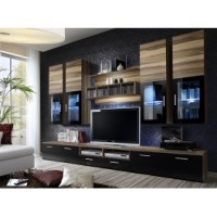 Ensemble tv - 3 éléments - acacia foncé