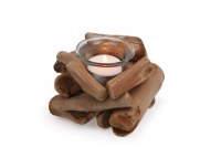 Support Bougie "Bois Flottant"