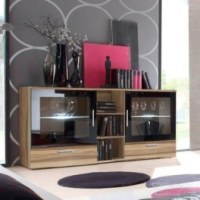 Commode - 2 portes - acacia foncé