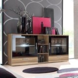 Commode - 2 portes - acacia foncé