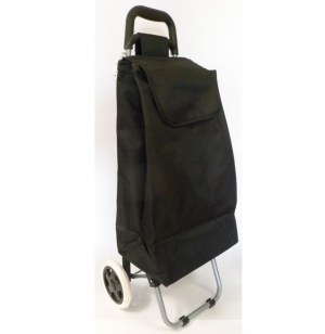 Chariot de courses uni noir - caddie, poussette de marché