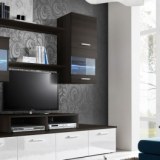 Ensemble tv - 3 éléments - blanc et marron