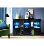 Commode - 3 portes - gris