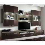 Ensemble tv - 3 éléments - marron