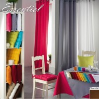 Double Rideau Essentiel CHOCOLAT à Œillets ou Passants 140 X 260