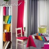 Double Rideau Essentiel FUSCHIA à Œillets ou Passants 140 X 260