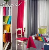 Double Rideau Essentiel INDIGO à Œillets ou Passants 140 X 260