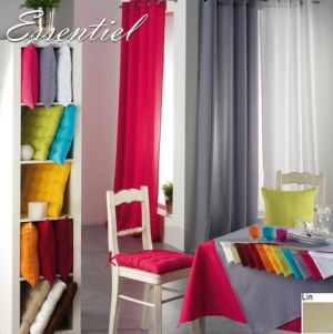 Double Rideau Essentiel LIN à Œillets ou Passants 140 X 260