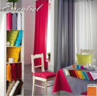 Double Rideau Essentiel MANDARINE à Œillets ou Passant 140 X 260