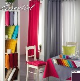 Double Rideau Essentiel PRUNE à Œillets ou Passant 140 X 260