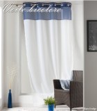 Panneau Voilage bicolore BLANC / INDIGO 1 X 140 X 240 cm