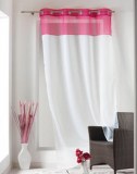 Panneau Voilage bicolore BLANC / MAGENTA 1 X 140 X 240 cm