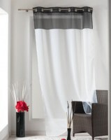 Panneau Voilage bicolore BLANC / NOIR 1 X 140 X 240 cm
