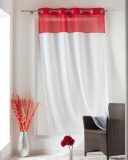 Panneau Voilage bicolore BLANC / ROUGE 1 X 140 X 240 cm